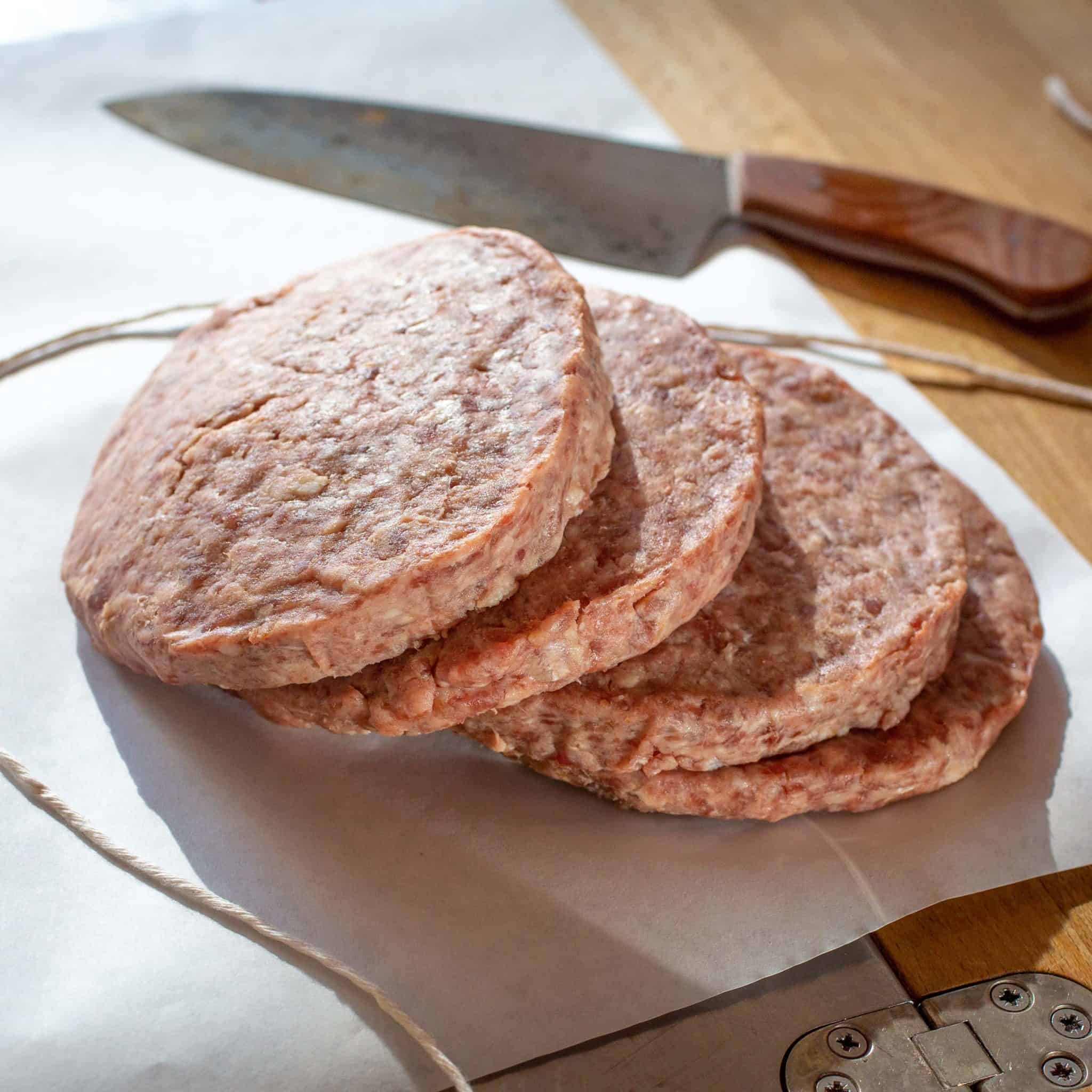Ground Chuck Burger Patties with Bacon Porter and York