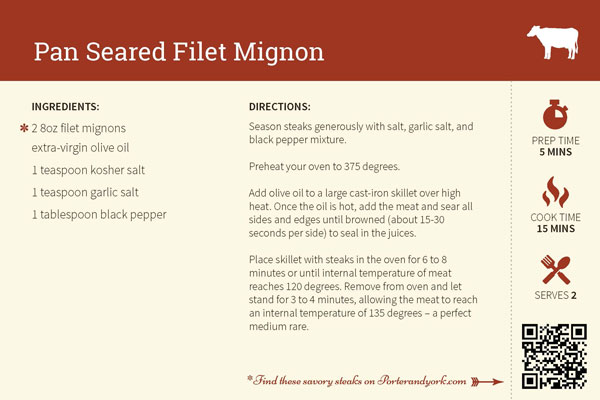 pan seared filet mignon recipe
