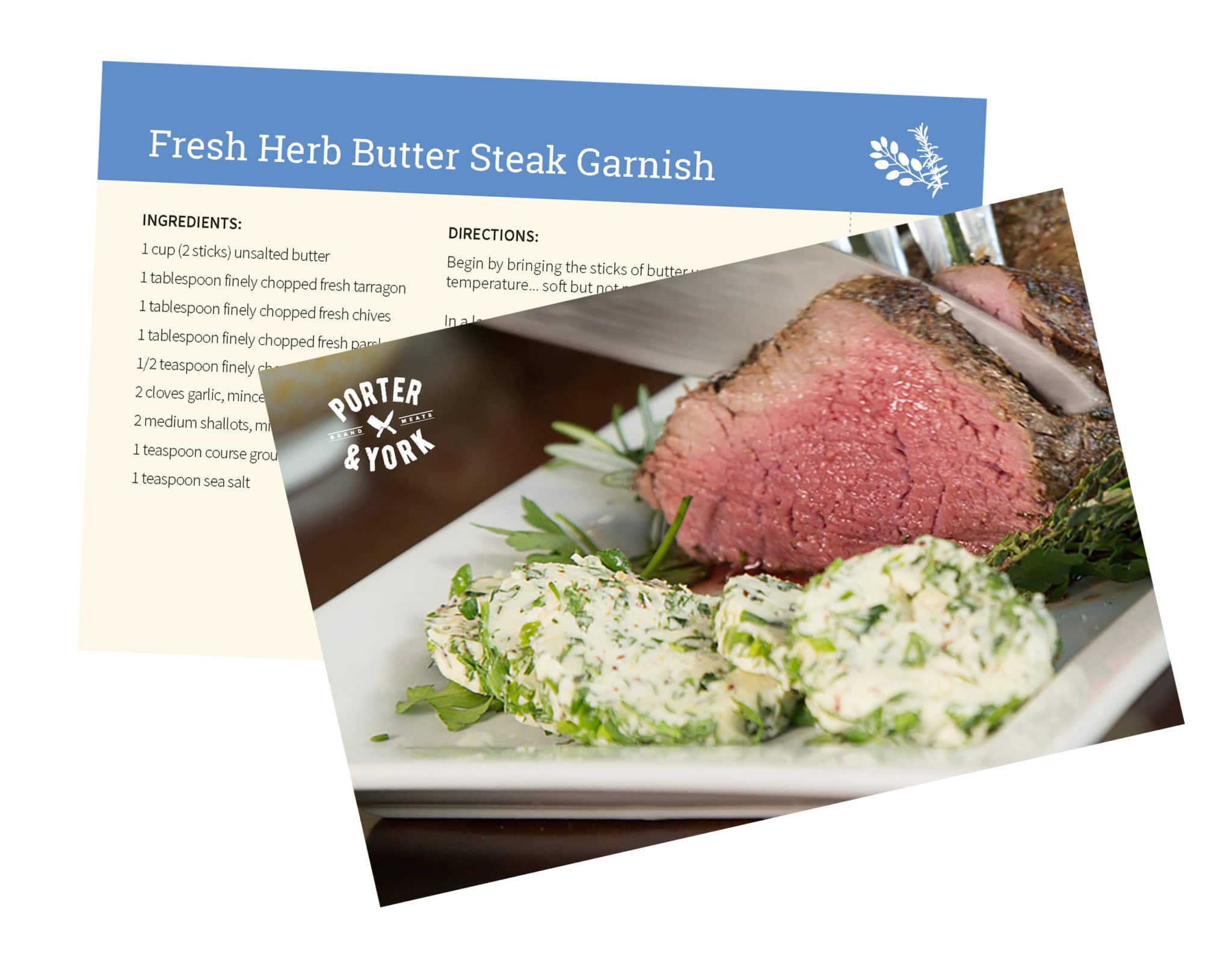 fresh herb butter steak garnish