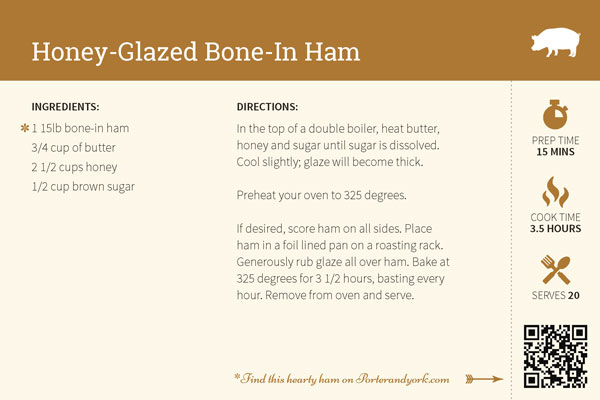 honey-glazed bone-in ham recipe